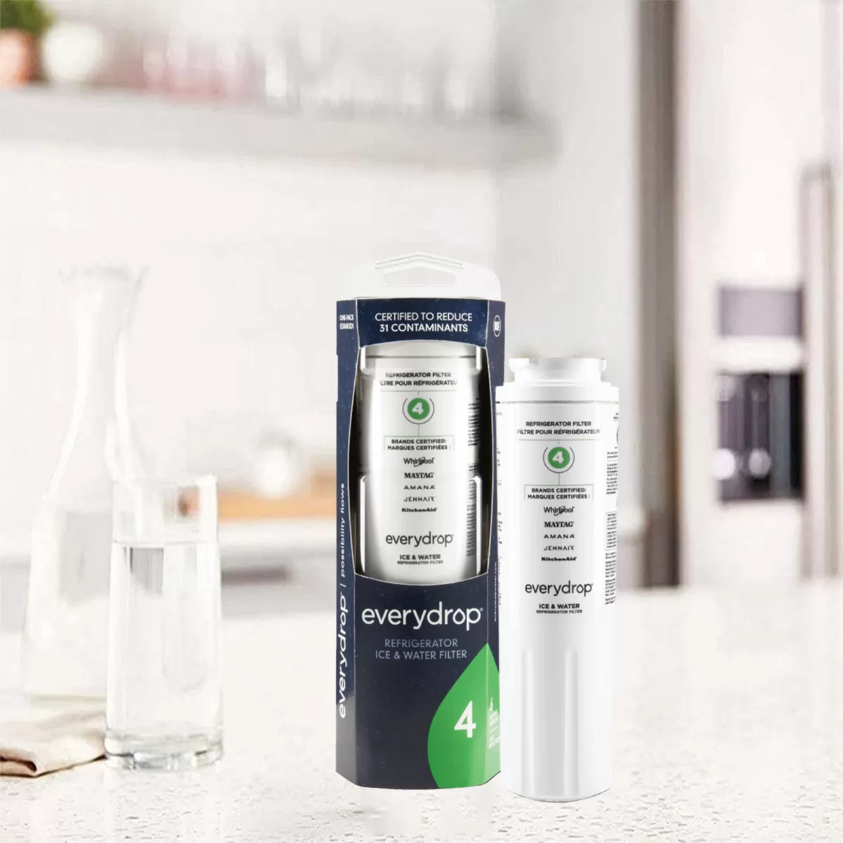 Everydrop by Whirlpool Refrigerator Water Filter 4 EDR4RXD1/UKF8001